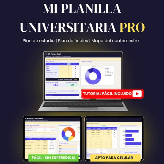 PLANILLA UNIVERSITARIA PRO + 4 BONUS + VIDEO INTRODUCTORIO